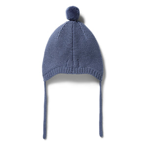 Wilson & Frenchy - Knitted Cable Bonnet - Blue Depths
