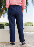 Goondiwindi Cotton - Classic Linen Pants - Navy
