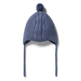 Wilson & Frenchy - Knitted Cable Bonnet - Blue Depths