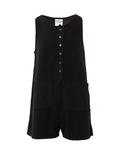 Eve Girl - Beach Days Playsuit - Washed Black - Staples(8-16)